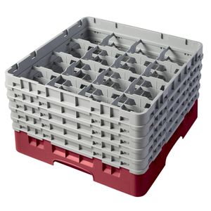 Cambro H257mm Cranberry 16 Compartment Camrack - 1
