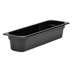 Cambro 100mm Deep 2/4 Black Polycarbonate GN Pan - 1