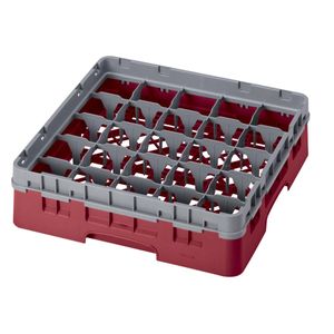 Cambro H92mm Cranberry 25 Compartment Camrack - 1