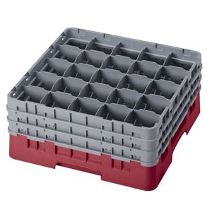 Cambro H196mm Cranberry 25 Compartment Camrack - 1