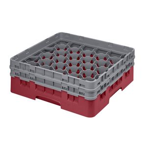Cambro H133mm Cranberry 30 Compartment Camrack - 1