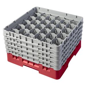 Cambro H257mm Red 30 Compartment Camrack - 1