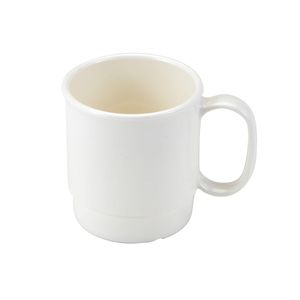 Cambro 239ml White Camwear Polycarbonate Stacking Cup - 1