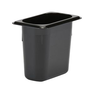 Cambro 150mm Deep 1/9 Black Polycarbonate GN Pan - 1