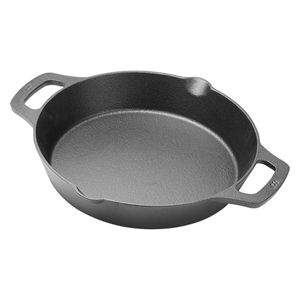 Winco 255mm Cast Iron Dual Handle Skillets - 1