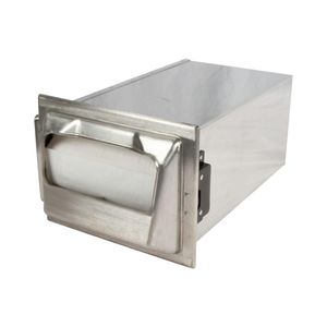 San Jamar Satin Chrome Minifold In-Counter Napkin Dispenser - 1