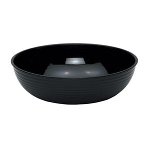 Cambro 5.5L Black Polycarbonate Ribbed Bowl - 1