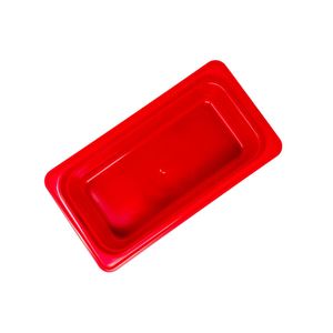 Cambro 100mm Deep 1/3 Red Polypropylene GN Pan - 3