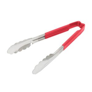 Vollrath Red One-piece Kool-Touch Utility Grip Tong 241mm - 1
