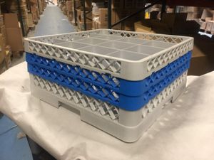 Genware 16 Comp Glass Rack With 3 Extenders - GR16-3 - 3