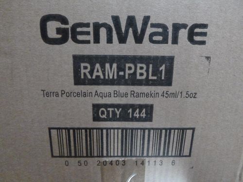 Terra Porcelain Aqua Blue Ramekin 45ml/ 1.5oz (Pack of 12) - RAM-PBL1 - 9