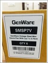 GenWare Vintage Steel Mini Sauce Pan With Lip 7 x 3.75cm (Pack of 6) - SMSP7V - 11
