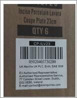 Incise Porcelain Lavara Coupe Plate 23cm (Pack of 6) - CP-ILV23 - 12