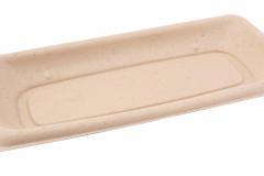 Bagasse Large Sushi Baguette Tray Kraft Compostable - Case 300 - E51297 - 1
