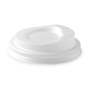 BioPak 4oz White Bioplastic Coffee Cup Lids (Pack of 1,000) - BCL-4PLA-C-UK - 3