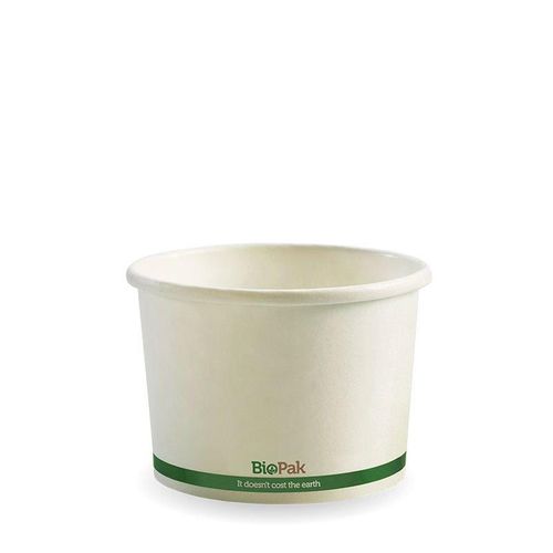 BioPak 240ml/8oz White Paper PLA-Lined BioBowls (Pack of 1,000) - BSC-8-UK - 4