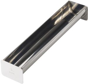 Half-round Stainless Steel Yule Log Frame 35x6x4.5cm - 11795-01 - 1