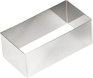 Matfer Set Of 4 Stainless Steel Rectangular Nonnette Frames 8.1x4.1x3cm - 11943-02 - 1