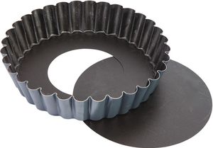 Exopan Exopan Shallow Loose Bottomed Genoa Bread Cake Tin With Wide Ribs 12cm - 12768-01 - 1