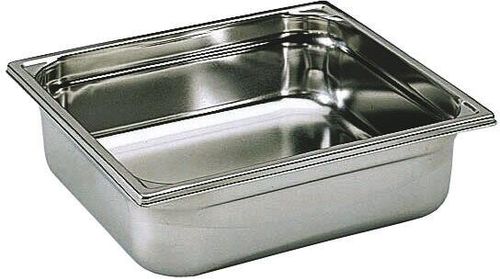 Bourgeat Stainless Steel Gastronorm Container - Without Handles - Gn 2/3 Depth 4cm - 12444-05 - 1