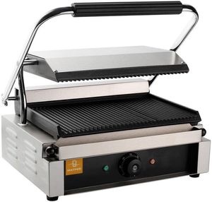 Matfer Single Cast Iron Ribbed Grill 2.2 Kw - 10823-01 - 1