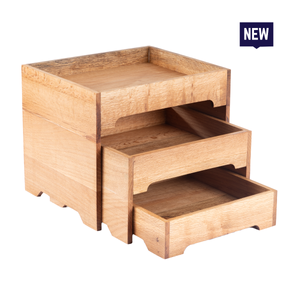 Bonzer 3-Layer Stand - Large - Oak 40 x 34 x H 33 cm - 13101-08 - 1