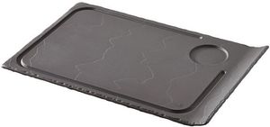 Basalt Raised Edge Rectangular Steak Plate 33x22cm - 050528 - 1