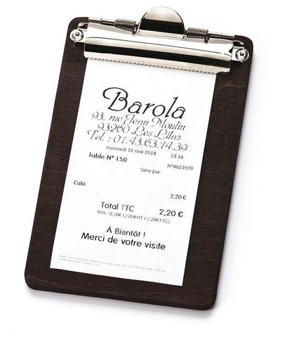 Wooden Bill Presenter With Metal Clip 185x115 Mm - 160581 - 1