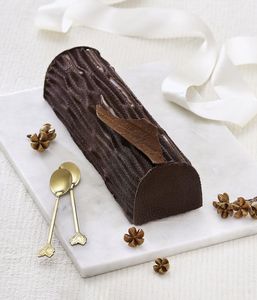 Silicone Yule Log Mould With Wood Relief Mat 27.5x18.5cm - 339201 - 1