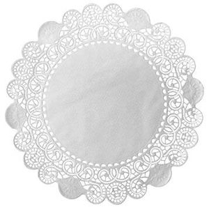 Packet Of 250 White Round Paper Doilies Ø 230 Mm - 714422 - 1