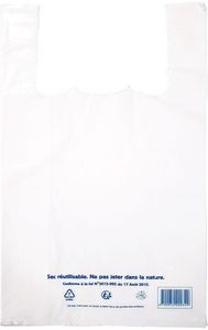Box Of 500 (10 Packets Of 50) Low Density Pp Tote Bags 26+12x45cm - 718602 - 1