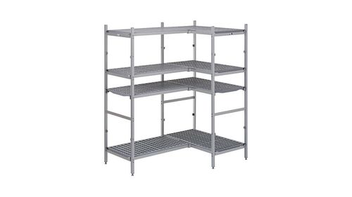Polypropylene Shelving Unit - D 60cm - 4 Shelves - 364.5cm - 801436 - 1