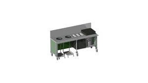 Pre-sorting Table - H 83cm - Wheels - No Door - Front Access - 858333 - 1