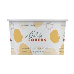 Box Of 500 (2 Bags Of 250) Lovers Paper Ice Cream Tubs Ø 94 Mm 25 Cl - 934159 - 1