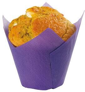 Packet Of 300 (50 Of Each Colour) Tulipcup Greaseproof Paper Liners Purple/pink/yellow/red/orange/green Ø 35 H 60 Mm - 923241 - 6