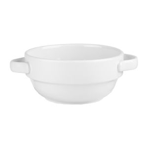 Churchill Profile Handled Stacking Bowls White 115mm (6 Pack) - FF630 - 1