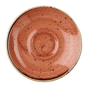 Churchill Stonecast Espresso Saucers Spiced Orange 118mm (12 Pack) - FF683 - 1