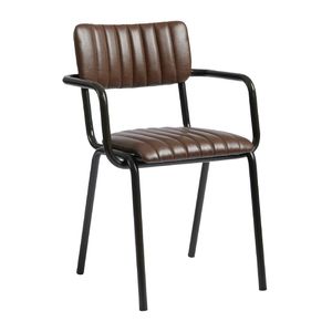 Tavo Stacking Ribbed Armchair Vintage Brown - JM484 - 1