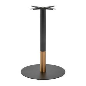 Boston Sleek Large Round Mid Height Table Base Black & Gold - JK472 - 1