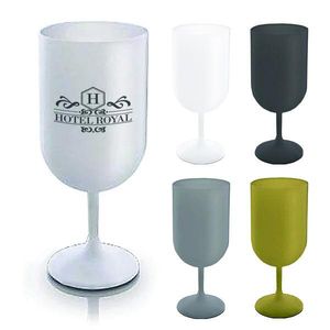 Custom Branded Plastic Wine Glass - C5857 - 1