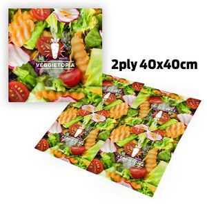 Custom Branded Paper Lunch Napkin 2Ply - Full Coverage (40x40cm) - C5424 - 1