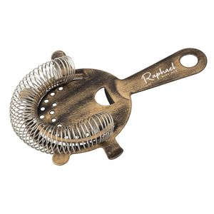 Custom Branded Vintage Copper Cocktail Strainer - 4 Prong - C6711 - 1