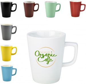 Custom Branded Porcelain Latte Mug (340ml) - Fits Saucer C6614 - C6611 - 1