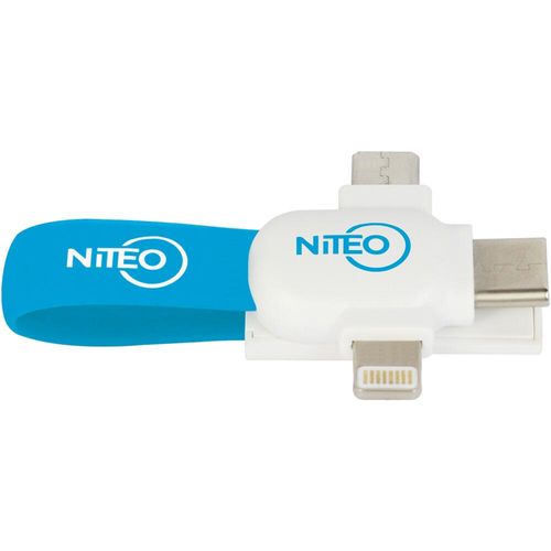 Custom Branded Magnetic Cross USB Cable Keyring - 3-in-1 - E0003 - 1