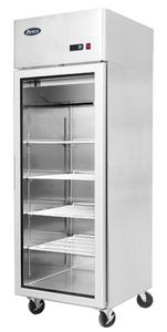 Atosa YCF9401GR Slimline Glass Single Door Upright Fridge, 410 Litres - YCF9401GR - 1