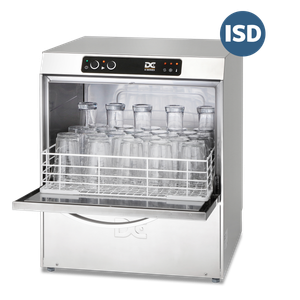 DC SG50ISD Standard Range 500mm Basket Frontloading Commercial Glasswasher with Integral Water Softener & Drain Pump, 30 Pint Capacity - SG50ISD - 1