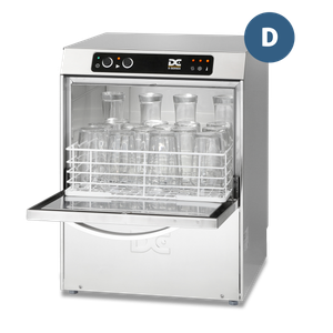 DC SG40D Standard Range 400mm Basket Frontloading Commercial Glasswasher with Drain Pump, 18 Pint Capacity - SG40D - 1