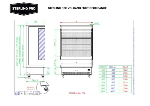 Sterling Pro VOLCANO80/150 Multideck Display Chiller, 1580mm - VOLCANO80-150 - 6