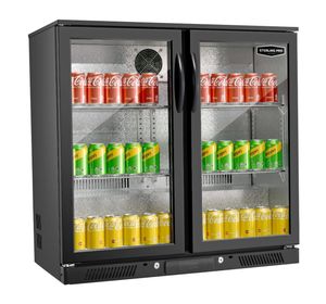 Sterling Pro Green SP2HC-BH Hinged Double Door Bottle Cooler, 180 x 330ml Bottles - SP2HC-BH - 3