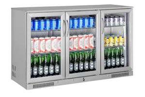 Sterling Pro Green SP3HC-STS Triple Door Stainless Steel Bottle Cooler, 274 x 330ml Bottles - SP3HC-STS - 1